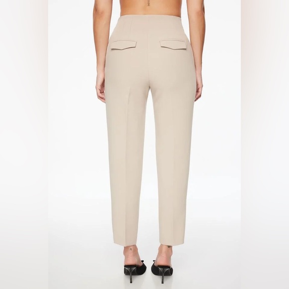 Dynamite Kendall Slim Side Zip Pants Trousers Beige Size 2 - Picture 2 of 5